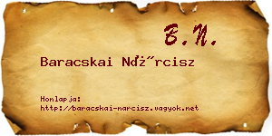 Baracskai Nárcisz névjegykártya
